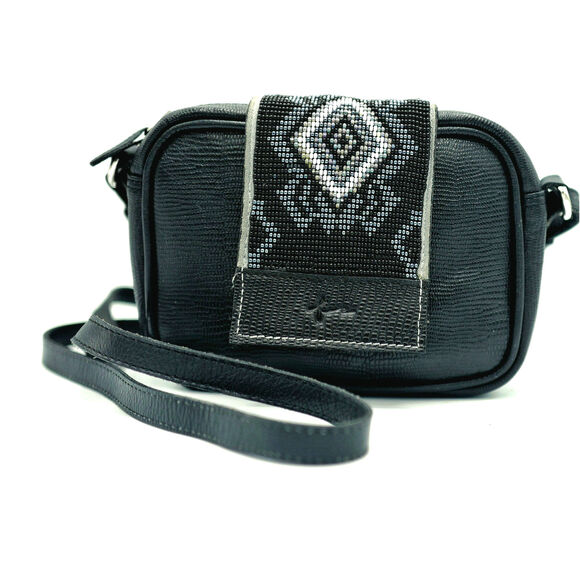 Carlos Falchi Vintage Beaded Leather Crossbody — Santa Fe Dreamscape, RRL Style - Picture 4 of 15